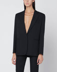 THE ANDAMANE Black Guia single-breasted jacket