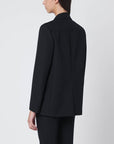 THE ANDAMANE Black Guia single-breasted jacket