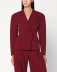 THE ANDAMANE Burgundy single-breasted jacket