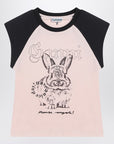 GANNI Pink T-shirt with logo print