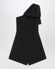 Max Mara Pianoforte One-shoulder short jumpsuit in black cady