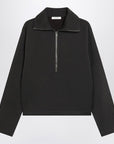 LEMAIRE Brown wool-blend zip sweater