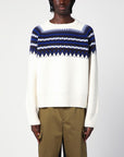 Wales Bonner Ivory/blue Mist Fair Isle jumper