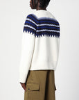 Wales Bonner Ivory/blue Mist Fair Isle jumper