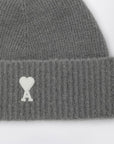 Ami Paris Ami de Coeur grey wool beanie
