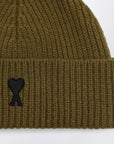 Ami Paris Ami de Coeur bronze wool hat