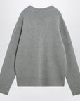 Ami Paris Light gray wool cardigan Ami De Coeur