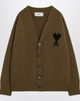 Ami Paris Ami De Coeur bronze cardigan