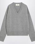 Ami Paris Grey Ami de Coeur sweater in wool and cashmere