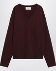 Ami Paris Cherry-coloured wool and cashmere sweater Ami De Coeur