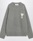 Ami Paris Grey wool blend sweater Ami De Coeur