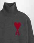 Ami Paris Turtleneck sweater Ami De Coeur grey