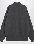 Ami Paris Grey polo-style Ami De Coeur sweater
