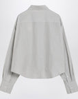Ami Paris Striped Ami de Coeur cropped shirt