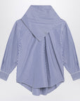Ami Paris Blue striped poplin shirt with scarf