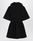 GANNI Black mini dress in crêpe