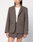 GANNI Checked wool blazer