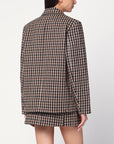GANNI Checked wool blazer