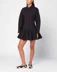 GANNI Black mini shirt dress