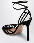 Aquazzura Wild Dream 105 black velvet sandals