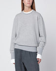 DARKPARK Grey melange cashmere blend sweatshirt