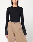 DARKPARK Nora black top with shirt cuffs