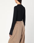 DARKPARK Nora black top with shirt cuffs