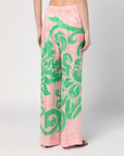 ETRO Wide printed trousers in silk blend