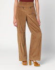 ETRO Brown velvet palazzo pants