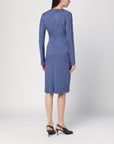 ETRO Jacquard-effect dress in cornflower blue