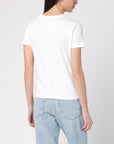 ETRO white T-shirt with logo embroidery