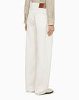 ETRO White denim baggy jeans
