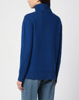A.P.C. Blue wool turtleneck sweater