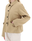 Skall Studio short cotton waterproof jacket named petra in italian