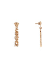 Versace gold metal lion head earrings with three-dimensional effect