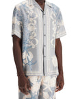 Versace baroque printed silk bowling shirt set for the