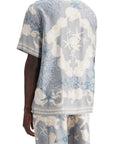 Versace baroque printed silk bowling shirt set for the