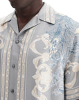 Versace baroque printed silk bowling shirt set for the