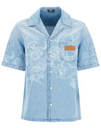 Versace barocco sea denim shirt