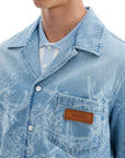 Versace barocco sea denim shirt