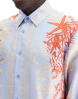 Versace barocco sea silk shirt