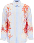 Versace barocco sea silk shirt