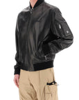 Versace leather bomber jacket