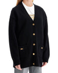 Versace boxy wool and cashmere cardigan