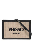 Versace raffia pouch for