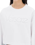 Versace "cropped sweatshirt with rhinestone