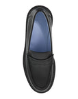 Versace smooth leather adriano loafers in