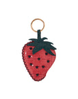 Versace strawberry charm in coconut print leather