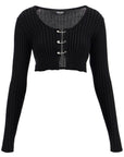 Versace 'cropped safety pin cardigan