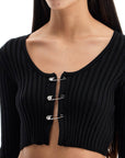 Versace 'cropped safety pin cardigan